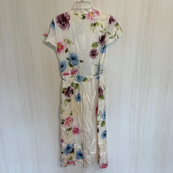 🌸 Rouje Paris “Robertine Blossom” Silk-Blend Dress – Ecru Floral, Size 36, US 4 - Picture 5 of 6
